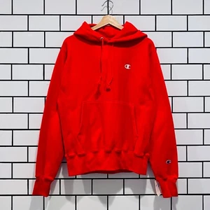 CHAMPION REVERSE WEAVE PULLOVER HOODIE RED - Picture 1 of 4