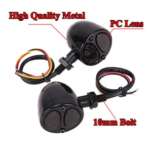 Señales de giro de bala luz de freno trasera para Harley Cafe Racer Bobber Chopper - Imagen 1 de 12