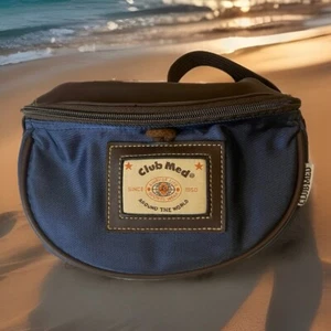 Vintage Club Med Bauchtasche dunkelblau Retro 90er Reise Gürteltasche verstellbarer Riemen - Bild 1 von 6