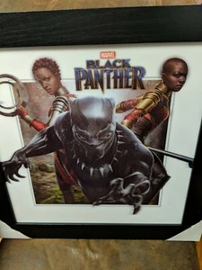 New 19.4 x 19.4 Disney Black Panther Marvel Comics 3D Art Wood Framed Print - Picture 1 of 2
