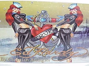 Ed Hardy von Christian Audigier 4" Teelicht 3 Kerzenhalter Matrose Pinup Girls - Bild 1 von 9