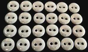 24 Antique (1920's) Glass Buttons #B058 - 10 mm or 25/64" - for Doll Sewing Craf - Picture 1 of 1