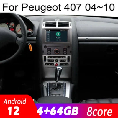 Rádio tela sensível ao toque 9" Android GPS navegação carpaly para Peugeot 407 2004~2010 - Imagem 1 de 4