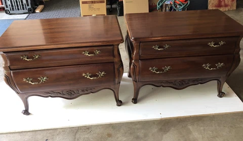 Vintage Widdicomb French provincial PAIR bedside tables Cover