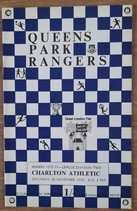 1970-71 QPR vs Charlton Athletic Football Programme - Picture 1 of 2