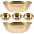 5 Brass Buddhist Water Bowls for Yoga Meditation Decor-DT