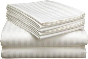 New- King 600TC Egyptian Cotton Sheet Set, 6Pcs, Deep Pocket, Ivor - Picture 1 of 5