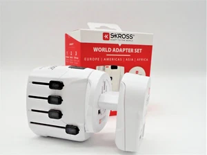 Skross World Adapter Set PRO USB-C+USB Reiseadapter Weltweit 1302523 - Bild 1 von 8