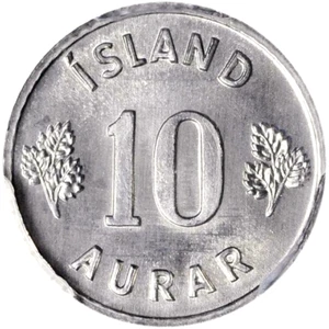 1973 Iceland Specimen Proof 10 Aurar, PCGS SP 66 - Picture 1 of 5