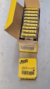 New Box Of 50 Buss MDL-6-1/4 Fuses 6.25 Amp 250vac P2 - Picture 1 of 4