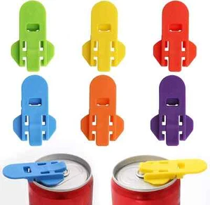 6 Pcs Manual Easy Can Opener, Soda Beer Can Opener Beverage Can Top Ring Opener - Picture 1 of 6
