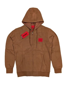 Mens Hugo Red Box Zip Hoodie Hooded Sweatshirt Joggers Top Bottom - Picture 1 of 18