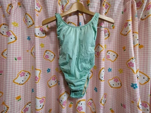 00 ^_^Japanese SchoolGirl Swimsuit. Light Green. Excellent! Length 53㎝ - Picture 1 of 9