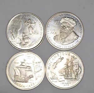 Discoveris portugués noveno juego 200 esc, 4 monedas 1998 unc - Imagen 1 de 2