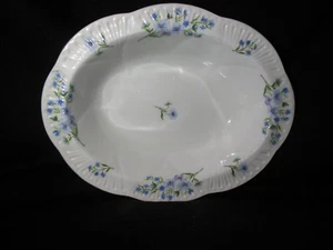 Shelley Blue Rock Oval Vegetable Bowl Fine Bone China Made in England - Picture 1 of 2