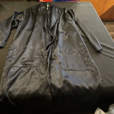 Винтажный 80-х Pierre Cardin Geo печати дзюдо стиль курить куртка халат Sz L/XL синий - Изображение 1 из 4