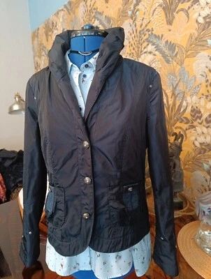 BIBA leichte Jacke Mesh 38 tolle Verarbeitung dunkelblau Knöpfe Glitzersteine - Bild 1 von 4