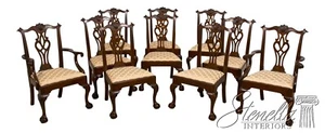 L68510: Set of 10 HENKEL HARRIS Mahogany Ball & Claw Dining Room Chairs - Picture 1 of 24