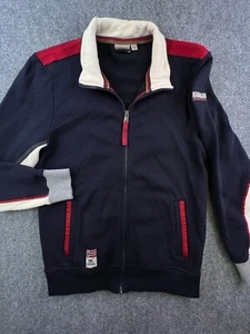Napapijri Geography Turkey Made Full Zip Jacket Navy Blue w Pockets, Logo Medium - Picture 1 of 12