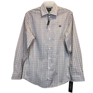 Lauren Ralph Lauren Boys Shirt Size 20R Multicolor Button Up Long Sleeve Casual - Picture 1 of 11