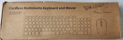 Slim Black Wireless Keyboard And Mouse KG9006 & G101E - Missing Dongle - Image 1 of 4