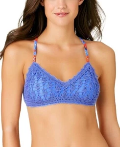 NWT California Waves Light Purple Juniors' Crocheted Bikini Swim Top MY19328T L - Picture 1 of 3