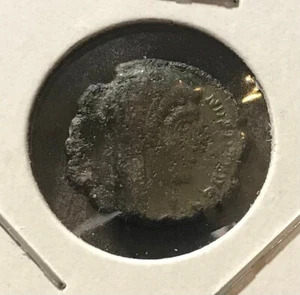 ROME 347 AD - OBV: CONSTANTINE VEILED SHROUD POSTUMUS REV: EMP STANDING - Picture 1 of 2