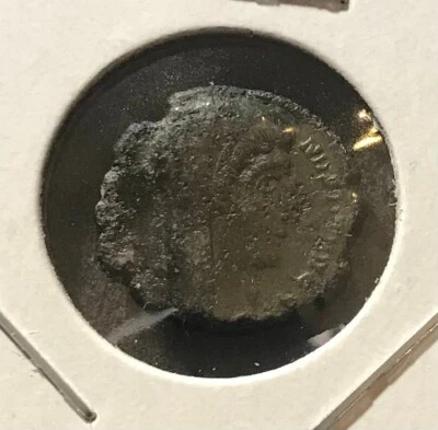 ROME 347 AD - OBV: CONSTANTINE VEILED SHROUD POSTUMUS REV: EMP STANDING - Image 1 of 2