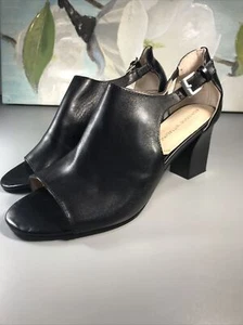 Adrienne Vittadini Women's Heel Sandals Black Leather Upper Size 8M SKU#07058 - Picture 1 of 8