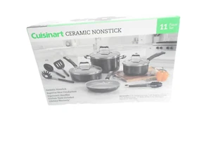 Cuisinart - Ceramic Nonstick 11 PC Cookware Set - P57CG-11BK - Black - Picture 1 of 7