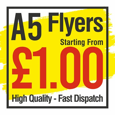 A5 Flyers Leaflets Printed Full Colour Flyer Leaflet Printing 170gsm Gloss - Image 1 of 4