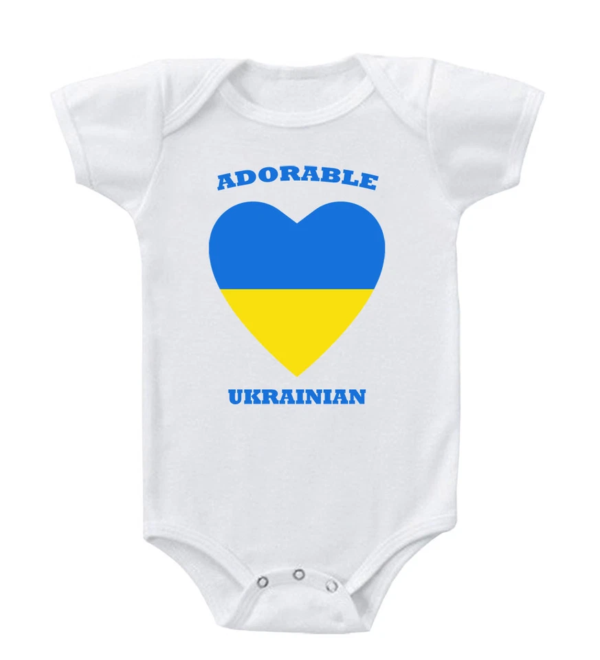 Adorable Ukrainian Ukraine Baby Bodysuit One Piece - Image 1 of 1