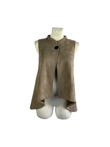Koibito Misaki Sensitivity Women's Suede Vests One Button Brown Size M/L - Picture 1 of 18