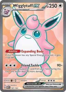 Wigglytuff EX 187/165 Ultra Rare Scarlet & Violet Pokemon 151 English NM - Picture 1 of 1
