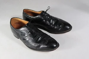 Zapatos de vestir Oxford de colección Johnston & Murphy de cuero negro con punta de ala talla 12 para hombre lg - Imagen 1 de 18