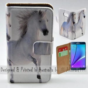 For Samsung Galaxy Note Series - Two White Horses Print Mobile Phone Case Cover - Bild 1 von 3