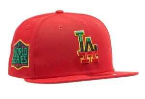 LA Dodgers New Era 59FIFTY World Series Patch rot schwarz grün tailliert 7 1/4 Neu mit Etikett - Bild 1 von 8