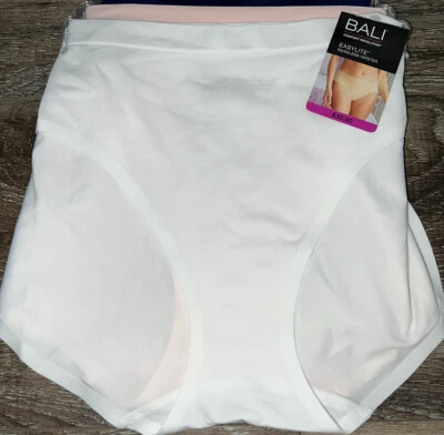 Bali ~ 3-Pair Womens Easylite Smooth Hipster Underwear Panties Nylon (A) ~ L/7 - Image 1 of 4
