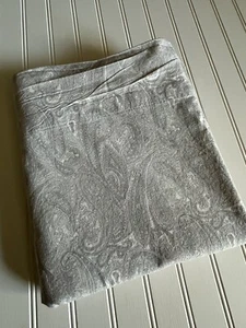 RALPH LAUREN Flat Sheet Paisley Gray White Queen Bed - Picture 1 of 6