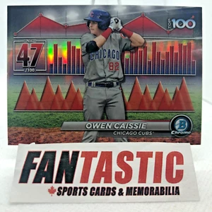 Owen Caissie Top 100 Insert BTP-47 2024 Bowman Chrome Chicago Cubs - Picture 1 of 2