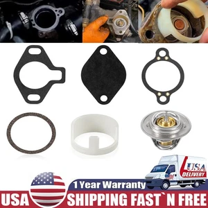 807252Q5 Thermostat Kit 160° with Gasket Sleeve for Sierra Mercruiser V6 & V8 - Picture 1 of 11