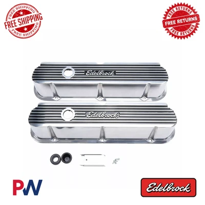 Edelbrock Aluminum Tall Elite II Valve Covers For Ford 289 / 302 / 351W 4264 - Image 1 of 2