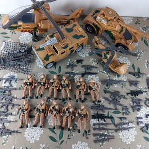 Vintage Plastic Army Men Soldiers + Weapons + Vehicles Elite Operations Lot - Picture 1 of 15