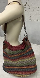 The Sak Designer gestreifte Häkel Hobo Bag bunt Schultertasche Handtasche - Bild 1 von 14