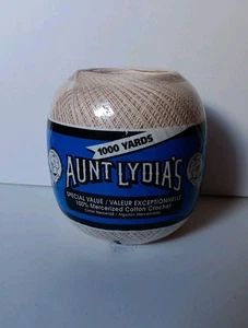 Unused Aunt Lydias 100% Mercerized Cotton Crochet Thread 1000 Yds Color 20 Cream - Picture 1 of 3