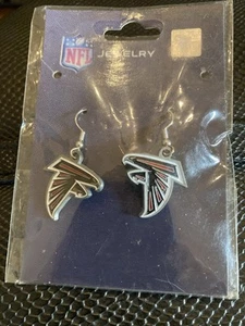 New Atlanta Falcons NFL Logo Dangler Earrings 1 3/8” Drop - Picture 1 of 4