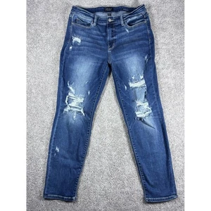 Judy Blue Boyfriend Fit Distressed Blue Wash Denim Jeans Gr. 13/31 - Bild 1 von 14