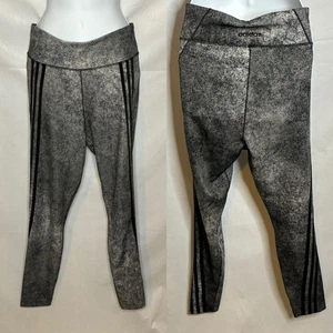 Leggings Adidas Climalite negros y grises talla mediana usados en excelente estado cintura alta longitud completa - Imagen 1 de 5