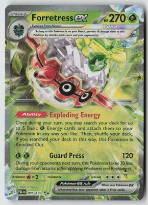 Forretress ex - 005/193 - SV02: Paldea Evolved Holo - PTCG - Image 1 of 2