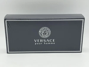 Versace Pour Homme 5 ml EDT spray mens cologne+ 25ml shampoo + a/sh Mini SET NIB - Picture 1 of 19